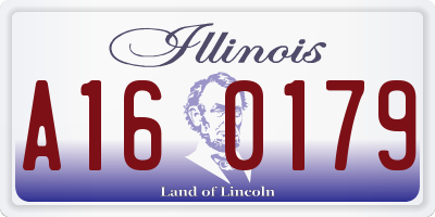 IL license plate A160179