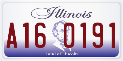 IL license plate A160191