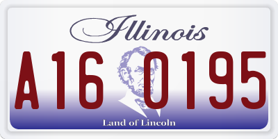 IL license plate A160195