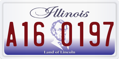 IL license plate A160197