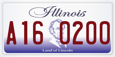 IL license plate A160200