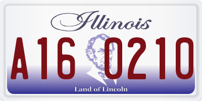 IL license plate A160210