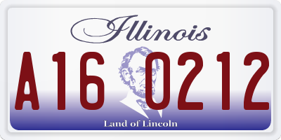 IL license plate A160212