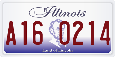 IL license plate A160214
