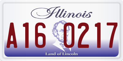IL license plate A160217