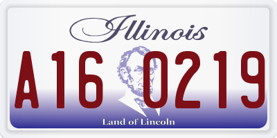 IL license plate A160219