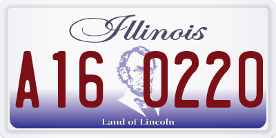 IL license plate A160220
