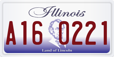 IL license plate A160221