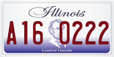 IL license plate A160222