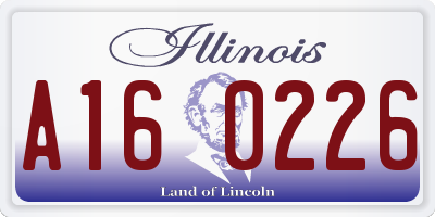 IL license plate A160226