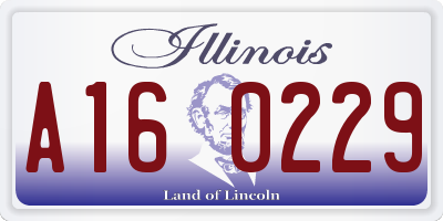 IL license plate A160229
