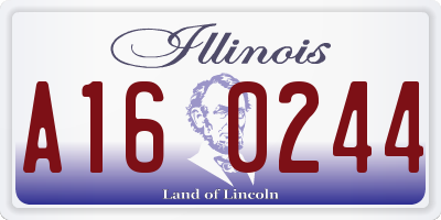 IL license plate A160244