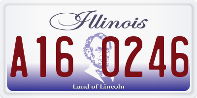 IL license plate A160246