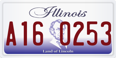 IL license plate A160253
