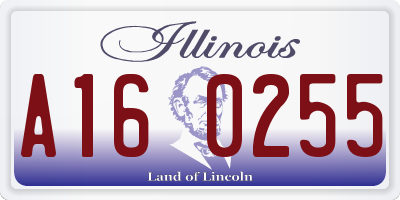 IL license plate A160255