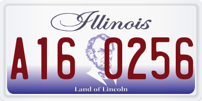 IL license plate A160256