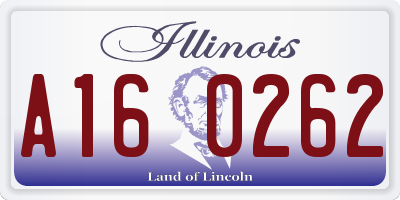 IL license plate A160262