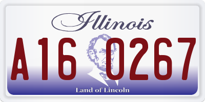 IL license plate A160267