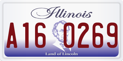 IL license plate A160269