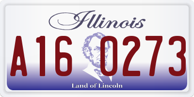 IL license plate A160273