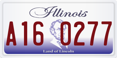 IL license plate A160277