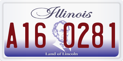 IL license plate A160281