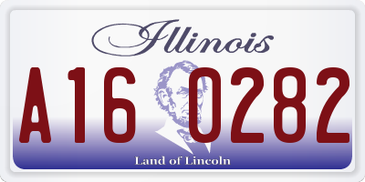 IL license plate A160282