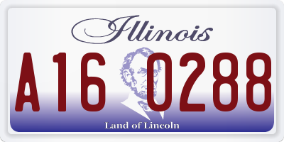 IL license plate A160288