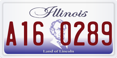 IL license plate A160289