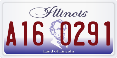 IL license plate A160291
