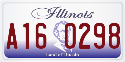 IL license plate A160298
