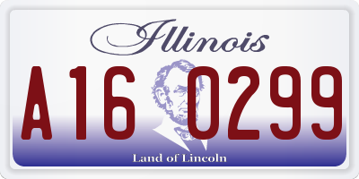 IL license plate A160299