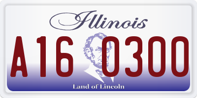 IL license plate A160300
