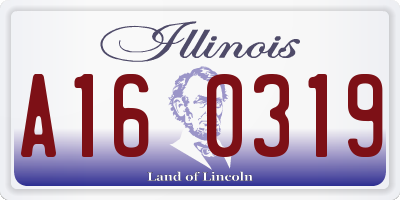 IL license plate A160319