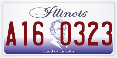 IL license plate A160323