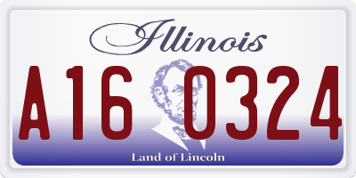 IL license plate A160324