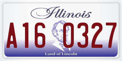IL license plate A160327