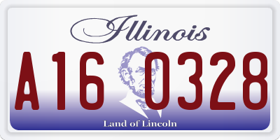 IL license plate A160328