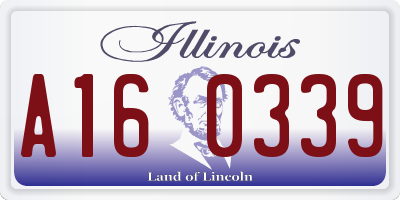 IL license plate A160339