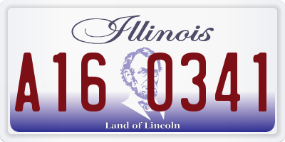 IL license plate A160341
