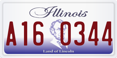 IL license plate A160344
