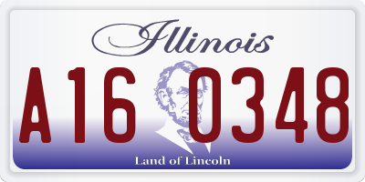 IL license plate A160348