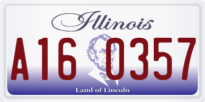 IL license plate A160357