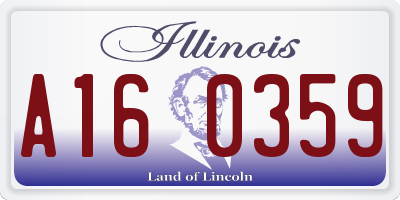 IL license plate A160359