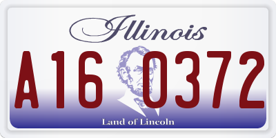 IL license plate A160372