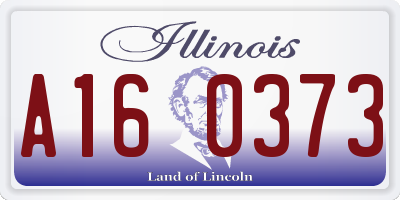 IL license plate A160373