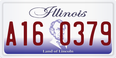 IL license plate A160379