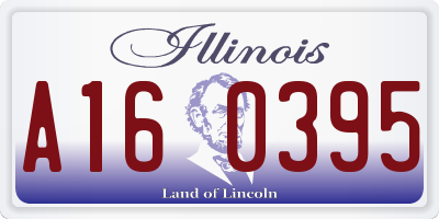 IL license plate A160395