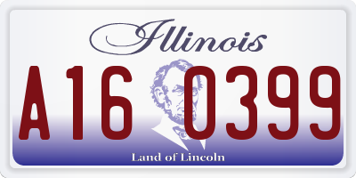 IL license plate A160399