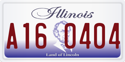 IL license plate A160404